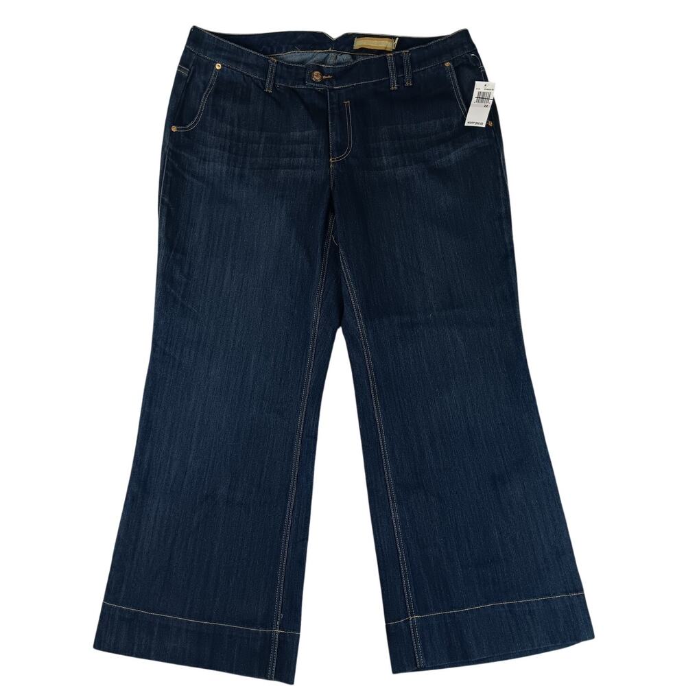 Seven 7 Luxe Granada Jeans Womens 22 41X32 Dark Wash‎ Super Wide Leg Stretch Y2K
